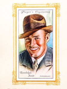 Randolph Scott Collectables Picture of movie stars that came with the Players cigarette packet, 1934 Creator: Unknown