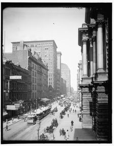 Randolph St., east from LaSalle St., Chicago, 1900 Sept 1. Creator: Unknown