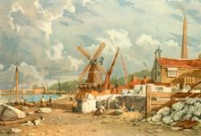 Randalls Flint Mill, Nine Elms, Battersea, 1830, (1947). Creator: John Varley I