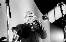Randy Sandke, Louis Armstrong Centennial Band, Brecon Jazz Festival, Brecon, Powys, Wales, Aug 2001. Creator: Brian O'Connor