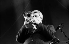 Randy Sandke, Louis Armstrong Centennial Band, Brecon Jazz Festival, Brecon, Powys, Wales, Aug 2001. Creator: Brian O'Connor