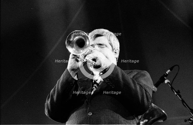 Randy Sandke, Louis Armstrong Centennial Band, Brecon Jazz Festival, Brecon, Powys, Wales, Aug 2001. Creator: Brian O'Connor.