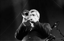 Randy Sandke, Louis Armstrong Centennial Band, Brecon Jazz Festival, Brecon, Powys, Wales, Aug 2001. Creator: Brian O'Connor