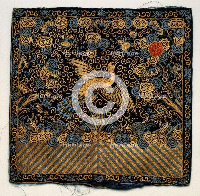 Rank Insignia, Third Degree Civil, Peacock, about 1880. Creator: Unknown.