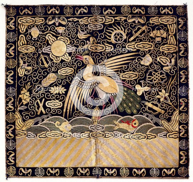 Rank Insignia, Third Degree Civil, Peacock, about 1900. Creator: Unknown.