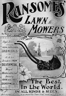 Ransomes Lawn Mowers advertisement 1908