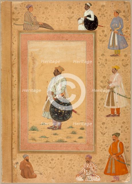 Rao Chattarsal of Bundi (?), Folio from the Late Shah Jahan Album (image 2 of 3), 1500-1544 (recto). Creator: Balchand.