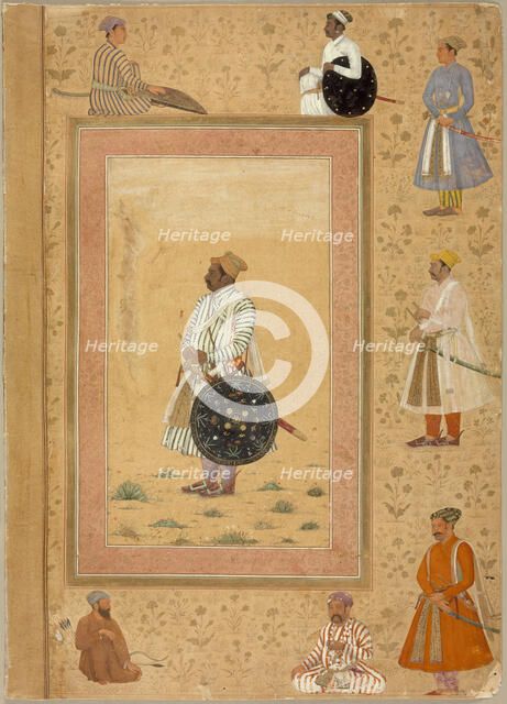 Rao Chattarsal of Bundi (?), Folio from the Late Shah Jahan Album (image 2 of 3), 1500-1544 (recto). Creator: Balchand.
