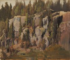 Rapakivi Rocks; Weathered Rocks, 1871. Creator: Fanny Churberg