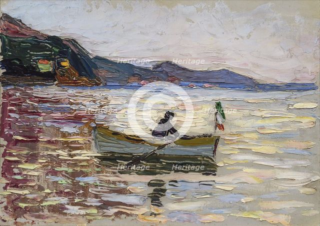 Rapallo. Boat On The Sea, 1906. Artist: Kandinsky, Wassily Vasilyevich (1866-1944)