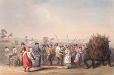 Rape threshing, 1st November 1813. Creators: Robert Havell, Robert Havell