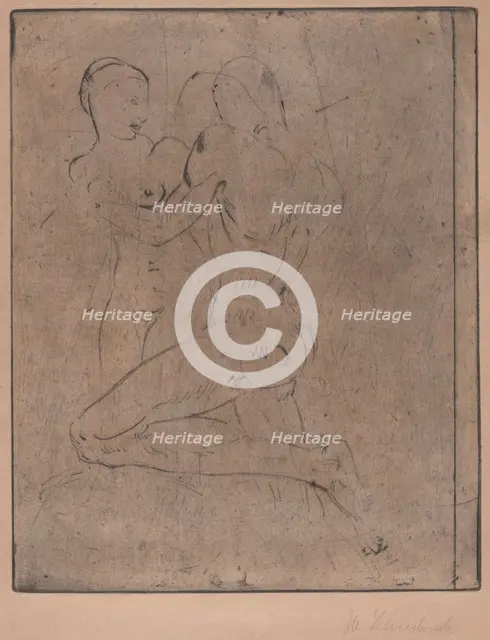 Rape II (Raub II, Weib halb), 1911. Creator: Wilhelm Lehmbruck.