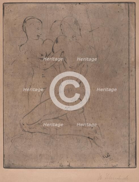 Rape II (Raub II, Weib halb), 1911. Creator: Wilhelm Lehmbruck.