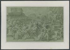 Rape of the Sabines, c. 1820. Creator: Vincenzo Camuccini (Italian, 1771-1844)