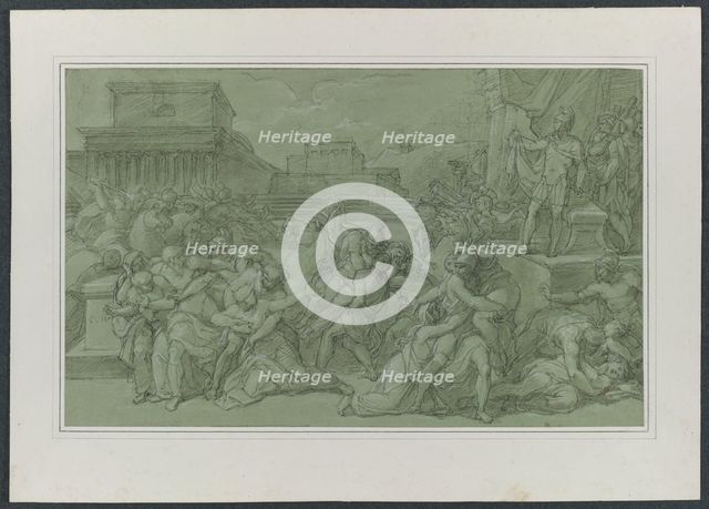 Rape of the Sabines, c. 1820. Creator: Vincenzo Camuccini (Italian, 1771-1844).