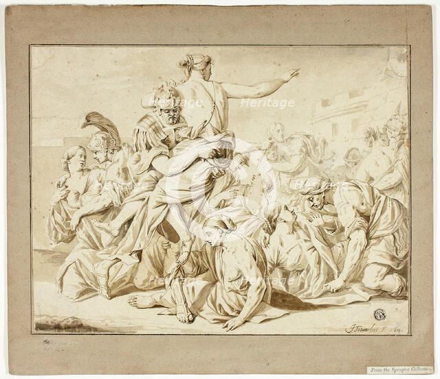 Rape of the Sabines, c.1681. Creator: Jacob Toorenvliet.