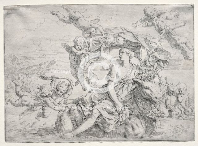 Rape of Europa. Creator: Simone Cantarini (Italian, 1612-1648).