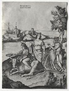 Rape of Europa, c. 1515-1520. Creator: Benedetto Montagna (Italian, c. 1481-1555/58)