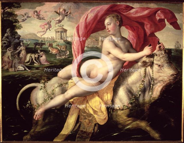  'Rape of Europa', Martin de Vos Oil.