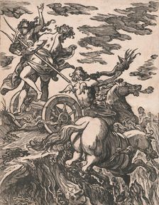 Rape of Persephone with Pluto on horseback at right, 1590-1607. Creator: Giuseppe Scolari
