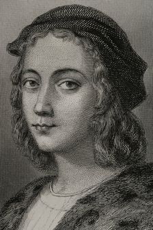 Raphael, (1483-1520), Italian Renaissance artist, 1856. Creator: Charles Geoffroy