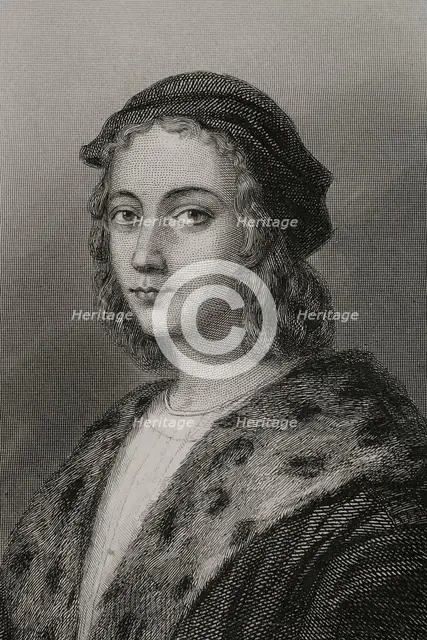Raphael, (1483-1520), Italian Renaissance artist, 1856. Creator: Charles Geoffroy.