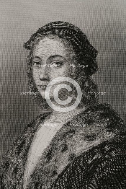 Raphael, (1483-1520), Italian Renaissance artist, 1856. Creator: Charles Geoffroy.