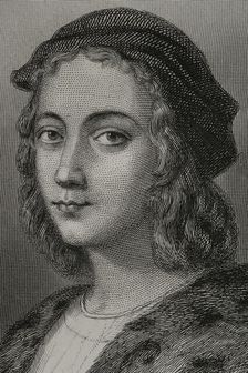 Raphael, (1483-1520), Italian Renaissance artist, 1856. Creator: Charles Geoffroy