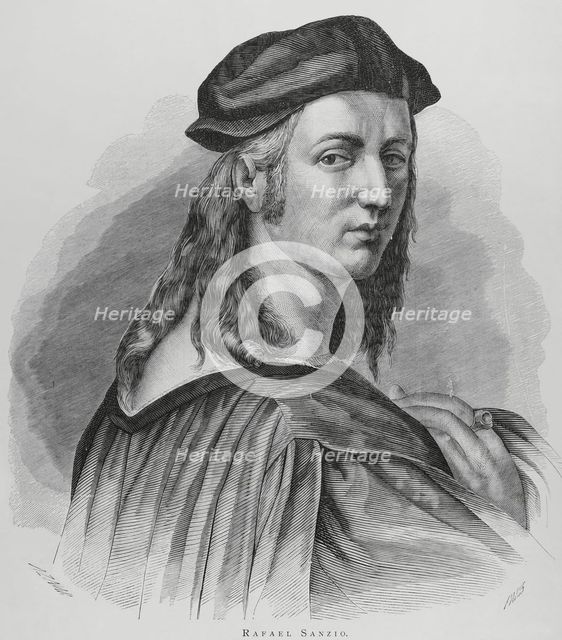 Raphael, (1483-1520), Italian Renaissance artist, 1883.  Creator: Marcelo Paris.
