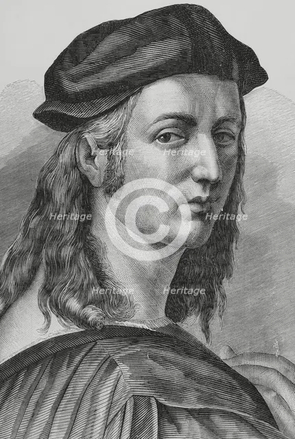 Raphael (1483-1520), Italian Renaissance artist, 1883. Detail. Creator: Marcelo Paris.