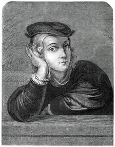 Raphael at the age of 15 - painted by himself - from the Louvre Gallery, 1845. Creator: Unknown