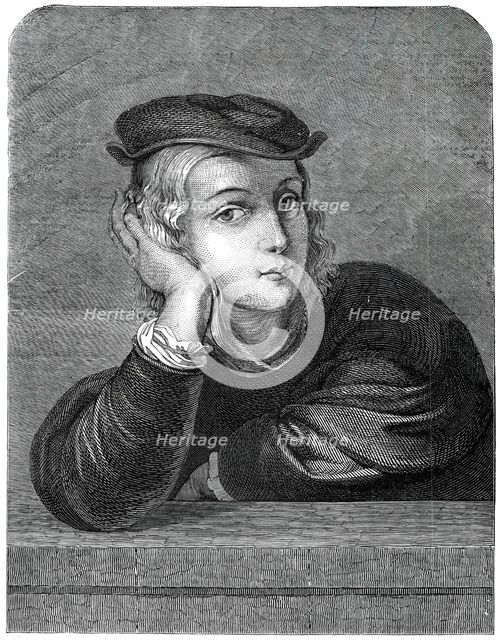 Raphael at the age of 15 - painted by himself - from the Louvre Gallery, 1845. Creator: Unknown.