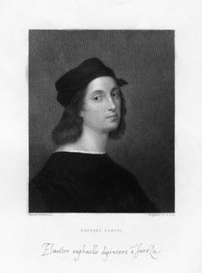 Raphael, Florentine master painter, (1834).Artist: W Holl