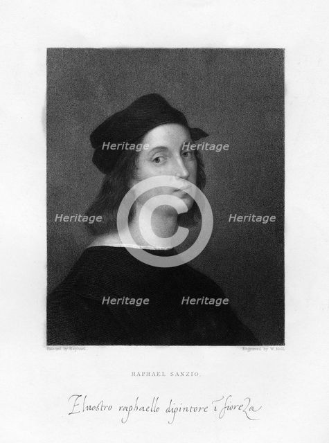 Raphael, Florentine master painter, (1834).Artist: W Holl