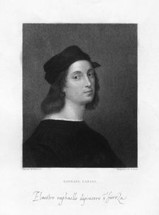 Raphael, Florentine master painter, (1834).Artist: W Holl