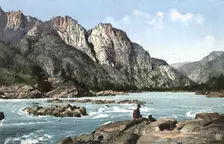Rapid on the Katun River Above the Village of Chemal, 1911-1913. Creator: Sergei Ivanovich Borisov