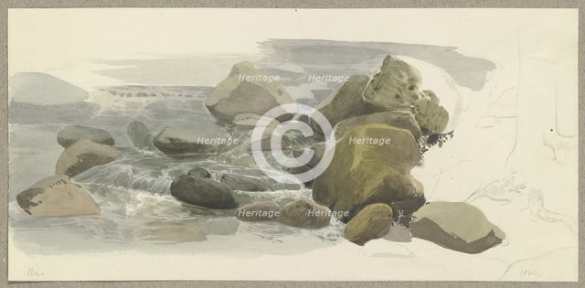 Rapids of the Ilse in the Harz Mountains, 1844. Creator: Carl Theodor Reiffenstein.