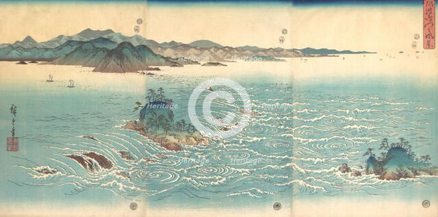 Rapids at Naruto, 1857., 1857. Creator: Ando Hiroshige.