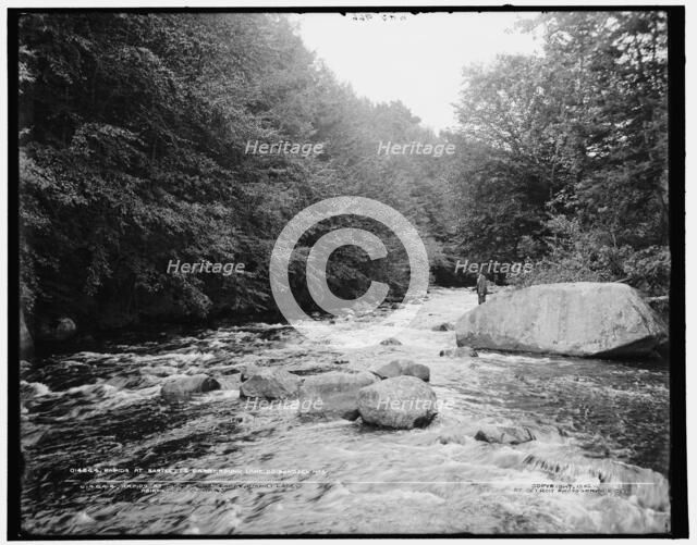 Rapids at Bartlett's carry, Round Lake, Adirondack Mountains, c1902. Creator: William H. Jackson.
