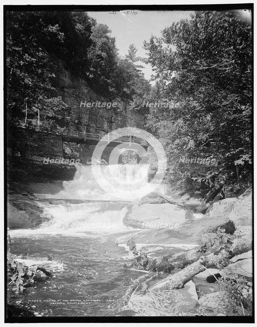 Rapids at the bridge, Kaaterskill Clove, Catskill Mountains, N.Y., (1902?). Creator: Unknown.