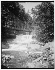 Rapids at the bridge, Kaaterskill Clove, Catskill Mountains, N.Y., (1902?). Creator: Unknown