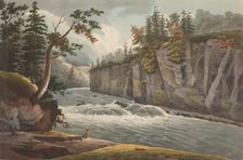 Rapids Above Hadley's Falls (No. 4 of The Hudson River Portfolio), 1822-23. Creator: John Hill