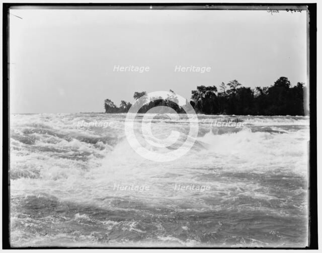 Rapids above the American Falls, Niagara Falls, N.Y., between 1880 and 1899. Creator: Unknown.