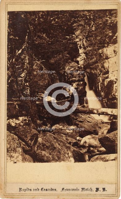 Rapids and Cascades, Franconia Notch, New Hampshire, 1860s. Creator: Bierstadt Brothers.
