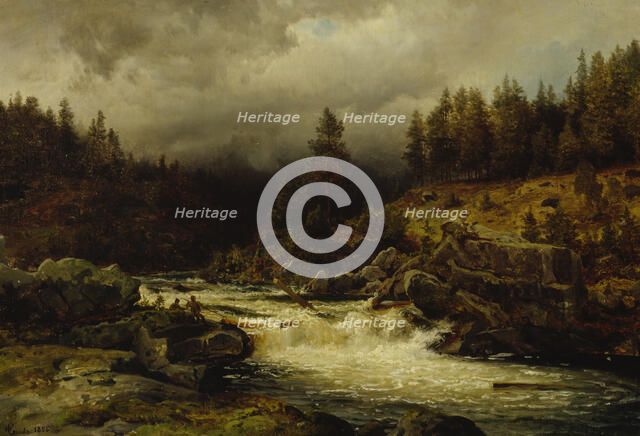 Rapids in Norway, 1856. Creator: Hans Gude.