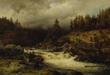 Rapids in Norway, 1856. Creator: Hans Gude
