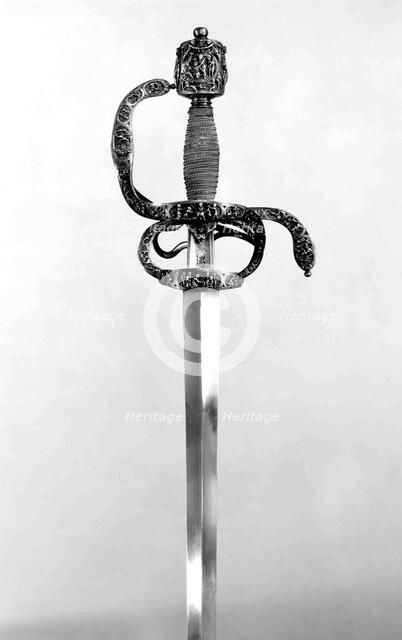 Rapier of Ambrogio Spinola (1569-1630) with Scabbard Chape, Northern European, poss. France, c1600. Creator: M. I. F..