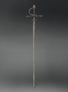 Rapier, hilt, Northern European, possibly German; blade, Italian, Belluno, ca. 1610-20. Creator: Pietro de Formicano