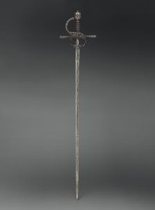 Rapier, hilt, Northern European, possibly German; blade, Italian, Belluno, ca. 1610-20. Creator: Pietro de Formicano