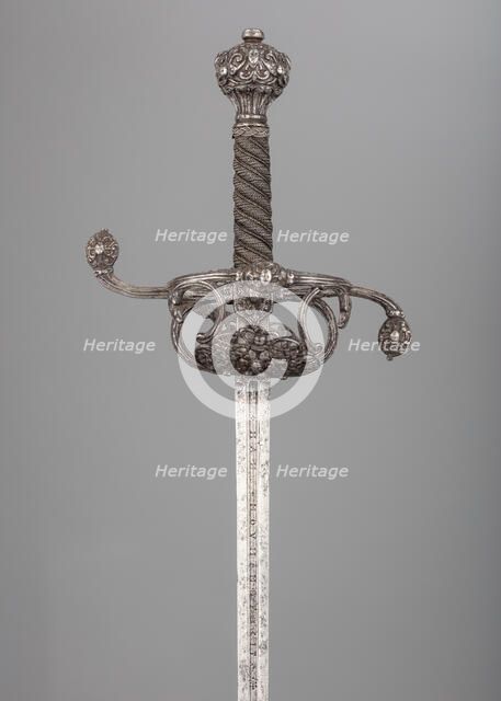 Rapier, hilt, probably British; blade, German, Solingen, hilt, ca. 1630-40; blade, 17th century. Creator: Johannes Moum.